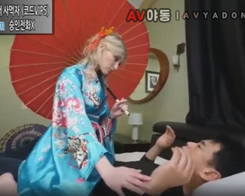 [일본야동] 일품으로 빨아제끼는 기모노금발녀